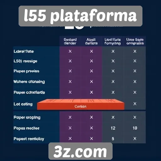 Comparativo entre l55 plataforma e concorrentes